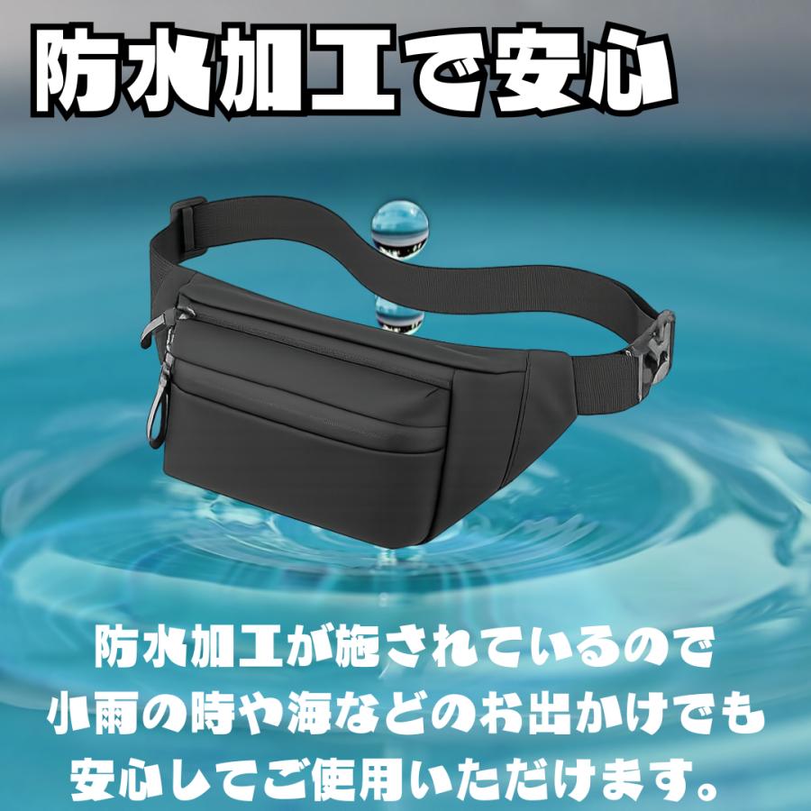 ボディバッグ メンズ ショルダーバッグ 斜め掛け 肩掛け ウエストバッグ ウエストポーチ 防水 軽量 仕事用 コンパクト ランニング 小さめ 軽い 登山 作業 釣り | ブランド登録なし | 06