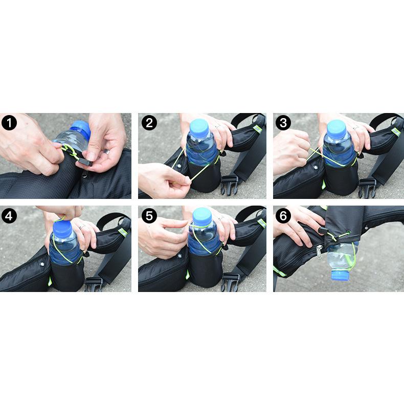 ボトルポーチ ランニングポーチ ウエストポーチ ウエストバッグ 揺れない ランニングバッグ ジョギング 防水 ジョギングバッグ ペットボトル | ブランド登録なし | 12