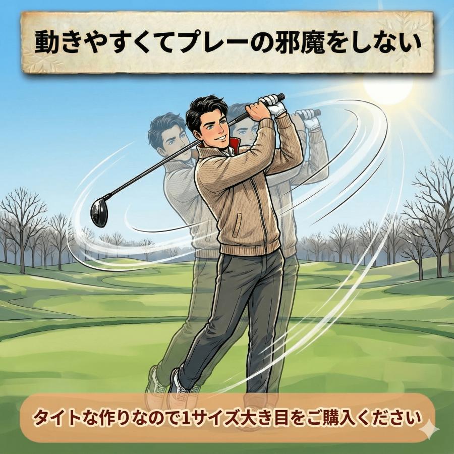 ゴルフジャケット メンズ ゴルフウエア カーディガン ニットセーター 秋冬 冬服 立ち襟 厚手 裹起毛 ボア チェック柄 ニット アウター セーター 春 | ブランド登録なし | 08