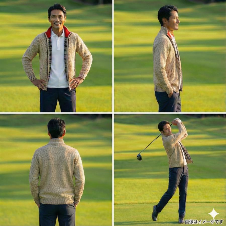 ゴルフジャケット メンズ ゴルフウエア カーディガン ニットセーター 秋冬 冬服 立ち襟 厚手 裹起毛 ボア チェック柄 ニット アウター セーター 春 | ブランド登録なし | 11
