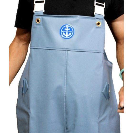 水産マリンレリー 高耐久タイプ 胸付ズボン タフ グレー Lサイズ