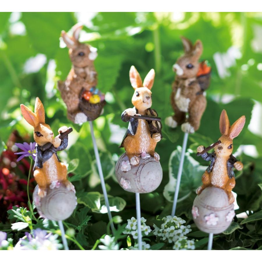 愛らしいうさぎ楽団ピック 12本セット（3種×各4） 高さ約28cm