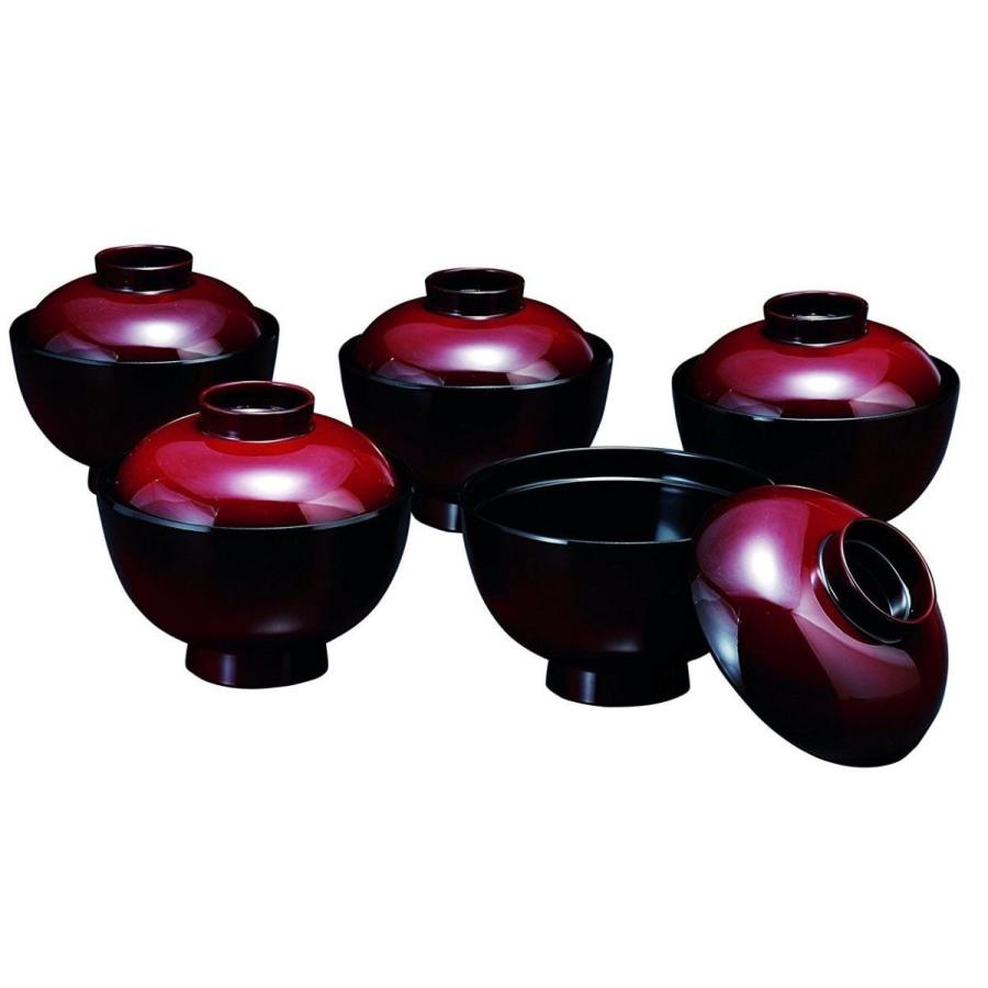 紀州のぬりもの 紀州漆器  3.7吸物椀(大) 塗り分 篁(5客入)食器洗浄機OK ABS サイズ φ11×10cm