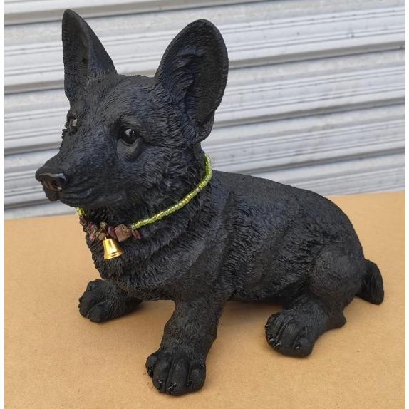 愛らしい炭の置物 コーギー 高さ約19CM＜かわいい ペット プレゼント