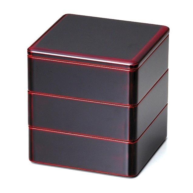 人気ショップ 漆 手塗 6 0 溜内朱 正月 独楽 迎春 お祝い 重箱 おせち 三段重 仕切1本付 雑煮 正月 6 0 お屠蘇 会津漆器 公式の日本正規品