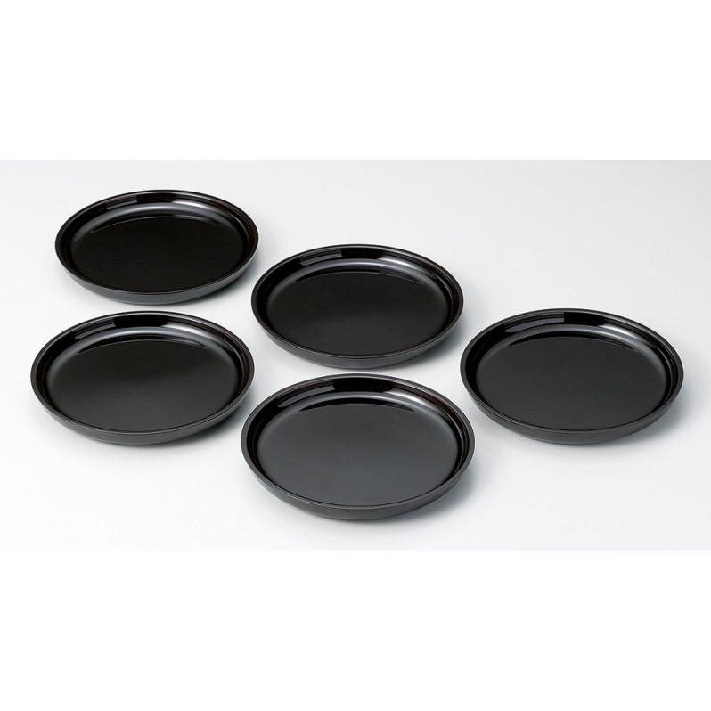 会津塗り 漆器 銘々皿 5枚 漆器 銘々皿 14cm 5枚セット 会津漆器 つづみ銘々皿 溜塗 毛彫り