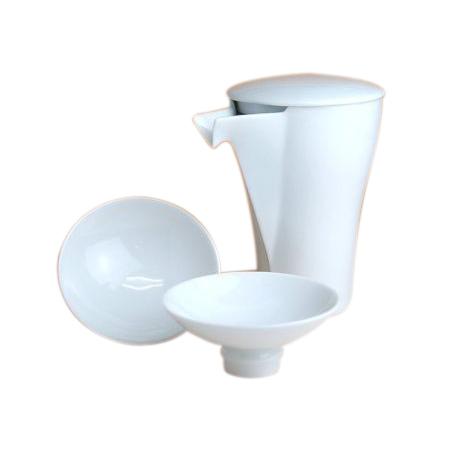 有田焼 白磁 半酒器 徳利1・盃2 120018 サイズ：12×8.5×13cm 容量