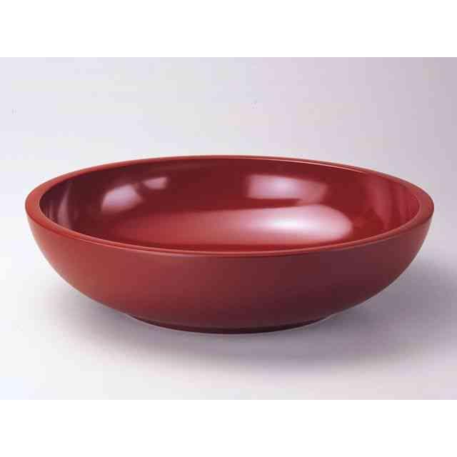 山中漆器 14.0 そばこね鉢 銀朱 越前塗 木乾 こね鉢 銀朱 越前塗