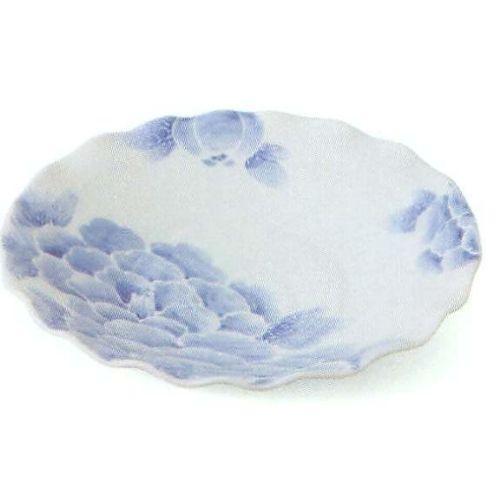 波佐見焼　手描濃牡丹　深皿　S14-40897　木箱　φ25.5×5cm