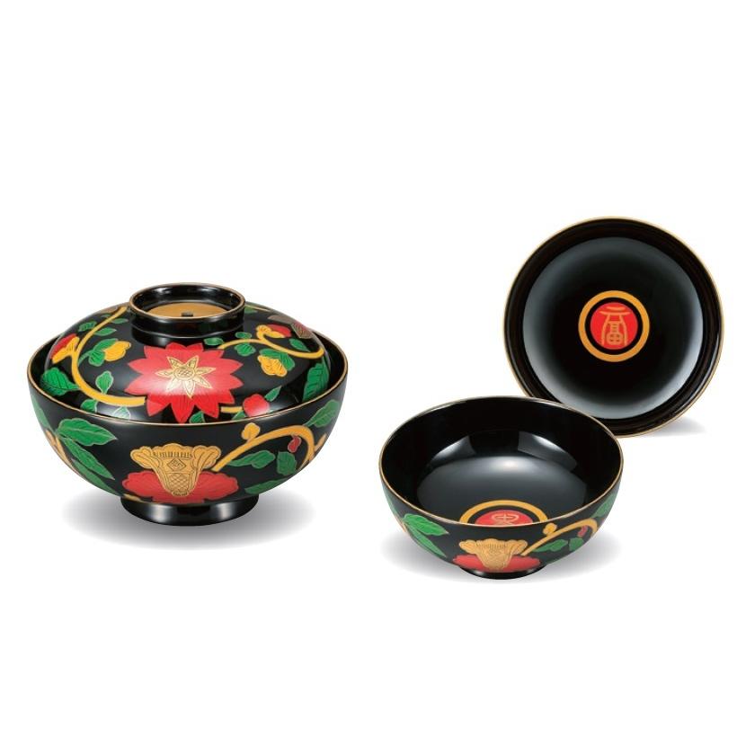 越前漆器 富貴 金襴手 平蒔絵 吸物椀 φ12.8×8.7cm : 虹八 kohya - 通販