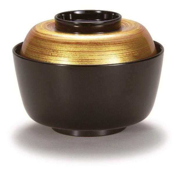 木製漆器 汁椀 吸物椀 朱色 骨董 9客 金蒔絵 金縁 朱蒔