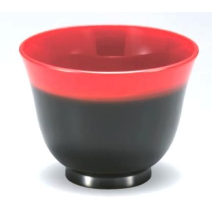 越前漆器 ぼかしかゆ椀 内朱/内黒 サイズ:φ11.7×8.6cm