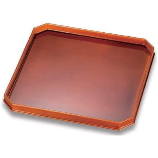 越前塗 半月 会席膳 五客組 溜塗 裏黒 越前漆器 漆風塗裏黒 11寸隅切懐石膳 34.0×34.0×2.7cm 日本製