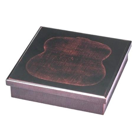 越前漆器 曙内黒 瓢箪 8.5寸 松花堂 十字仕切付 26.5×26.5×6.4cm : 虹