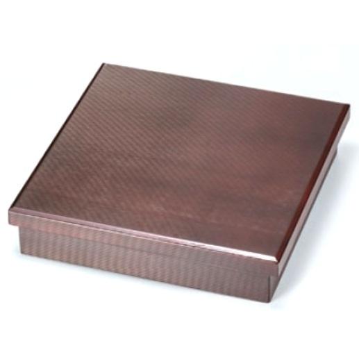越前漆器　溜千筋　8.5寸　松花堂　十字仕切付　26.1×26.1×6.2cm