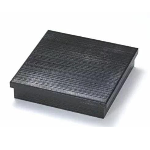 越前漆器　黒千筋　8.5寸　松花堂　十字仕切付　26.5×26.5×6cm