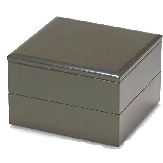 80％以上節約 越前漆器 黒 7.5寸二段長手重 23×21.4×15.2cm 木製 漆塗