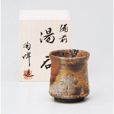 陶峰窯 桟切焼 湯呑（特） 【湯呑 備前焼】/
