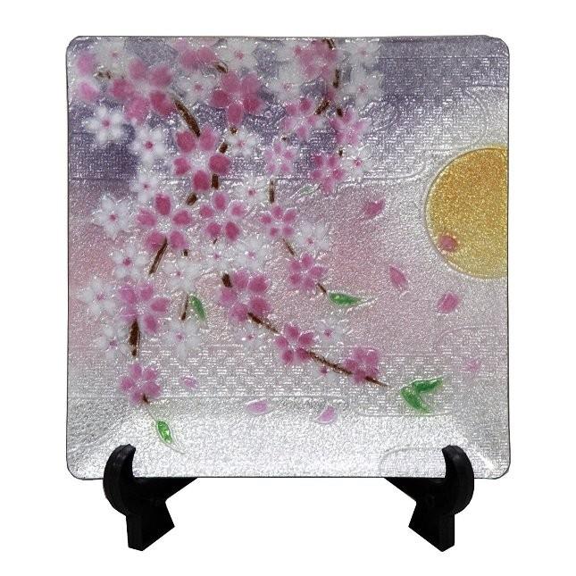 七宝焼 飾り皿 44 しだれ桜　103-15