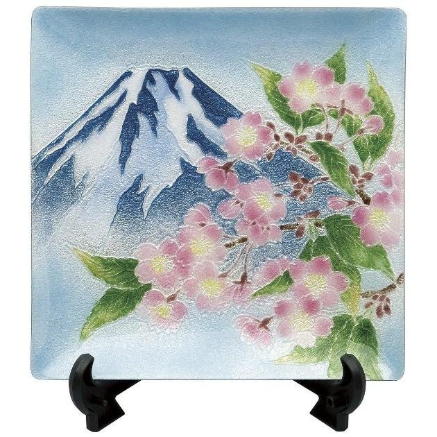 七宝焼 66 富士桜 飾り皿 104-01 : 虹八 kohya - 通販 - Yahoo