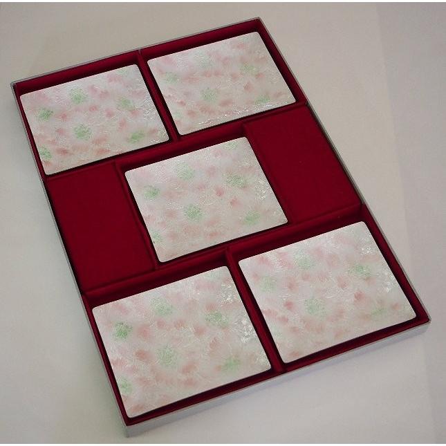 七宝焼 中角 花まい 銘々皿セット5PCセット 116-04A : 虹八