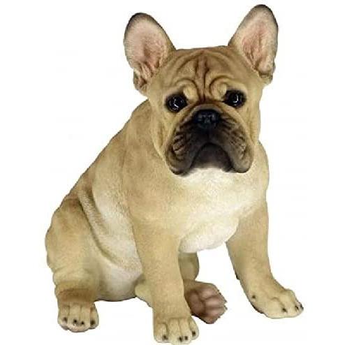 愛らしい犬の置物 フレンチブルドッグ お座り（素材：レジン）H：約