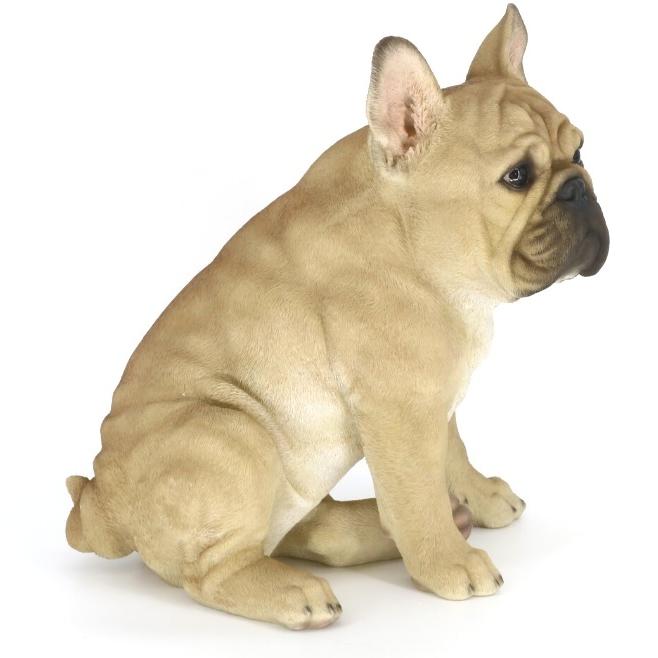 愛らしい犬の置物 フレンチブルドッグ お座り（素材：レジン）H：約