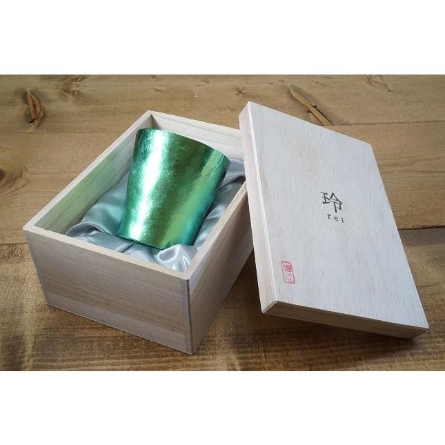 純チタン製二重タンブラー 玲 -rei- 華チタン 若竹 : 虹八 kohya 