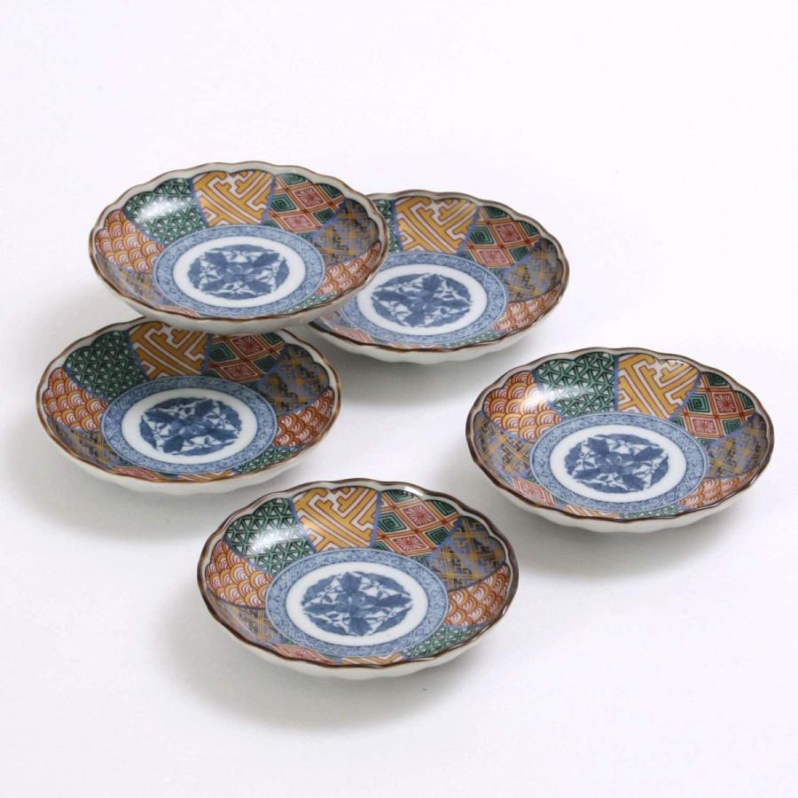 美濃焼　小皿 ギフト箱入】美濃焼/JAPAN 染錦祥瑞 小皿揃 Φ12.5x高2.5cm【5pcs入