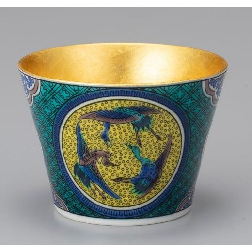 金沢本金箔/九谷焼コラボ 黄金に輝く祝いの器 猪口（フリーカップ