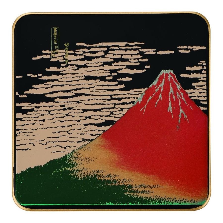 山中漆器 TAKUMI 〜匠〜 漆芸コースター コースター1P 赤富士（B