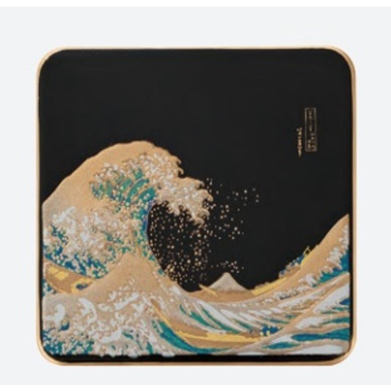 山中漆器 TAKUMI 〜匠〜 漆芸コースター コースター1P 波（B） : 虹八