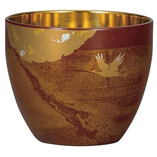 山中漆器×燕三条のコラボ・・漆磨カップ二重ぐい呑み かがやき 赤