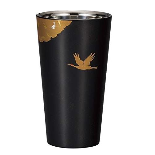 山中漆器×燕三条のコラボ・・漆磨カップ二重ストレート　かがやき黒