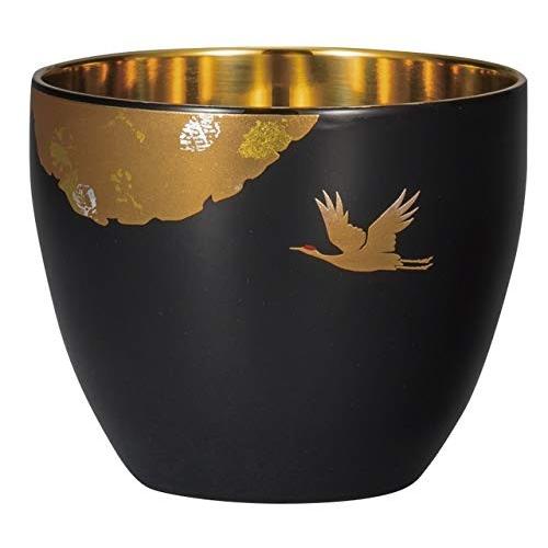 山中漆器×燕三条のコラボ・・漆磨カップ二重ぐい呑み　かがやき　黒