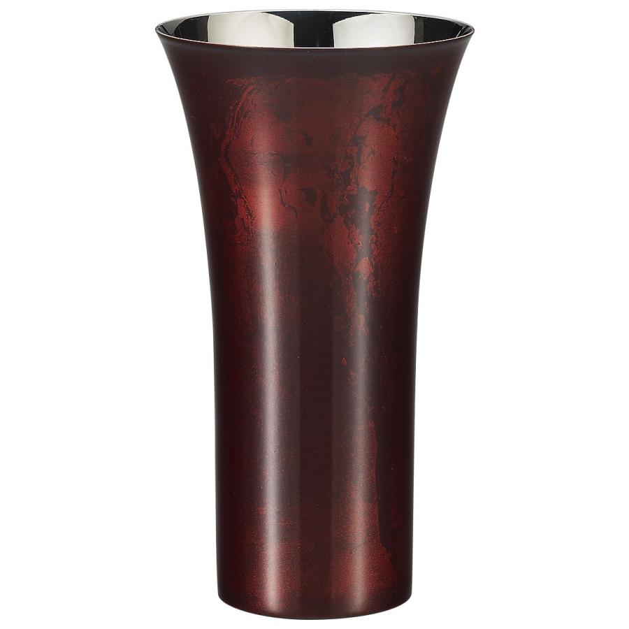 日本製　ステンレスSUS 漆磨カップ　ビアL　赤ビャクダン