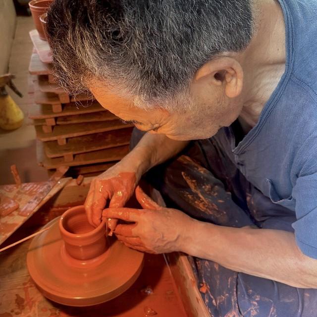 常滑焼急須 玉光 朱窯変段ビリ急須 約300ml〈セラメッシュ茶こし