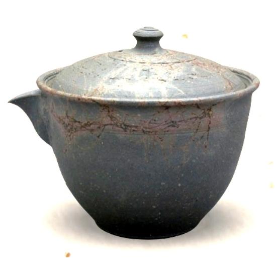 常滑焼 急須 仁 炭化藻掛け宝瓶 約210ml (胴穴茶こし) : 虹八 kohya