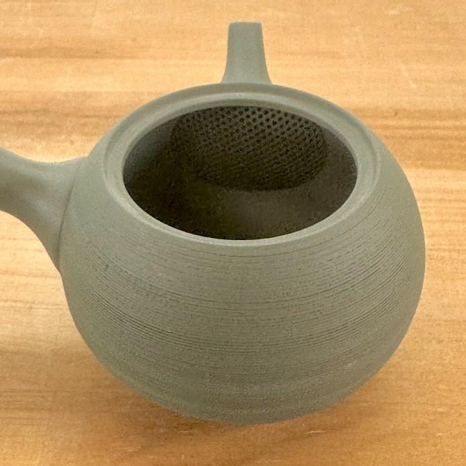 常滑焼 セラメッシュ茶こし急須 石龍 上村夏江 窯変松皮（黒/朱/緑