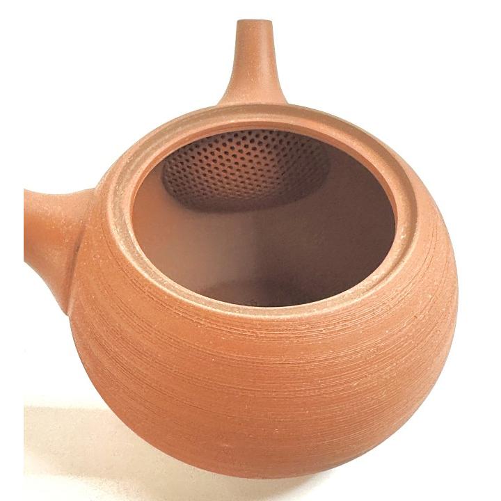 常滑焼 セラメッシュ茶こし急須 石龍 上村夏江 窯変松皮（黒/朱/緑