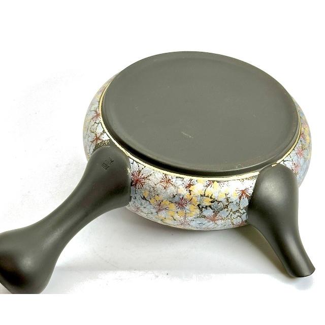 常滑焼x九谷焼のコラボ急須【セラメッシュ】石龍 朱泥/黒窯変 金