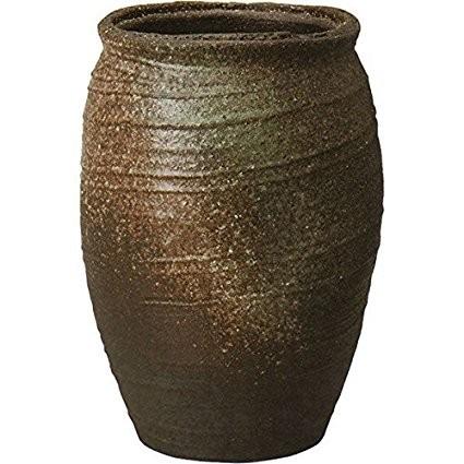 信楽焼 傘立て 灰釉クシ目 高さ43cm 信楽焼 傘立て 灰釉クシ目 高さ