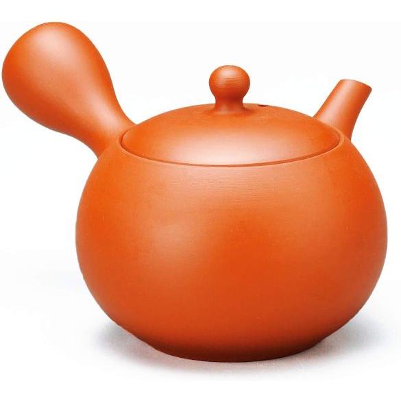 常滑焼 急須 【小さい急須/セラメッシュ】人水朱泥小丸急須 230cc : 虹