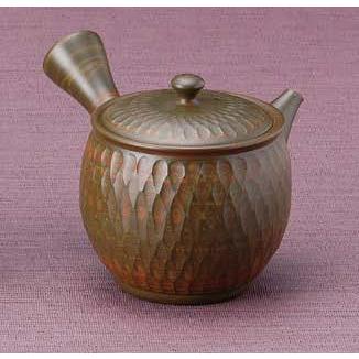 友仙練込網目カット急須　　友仙作 300cc