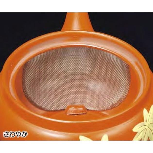 常滑焼急須【深蒸し急須/さわやか網急須】富仙朱泥福大無地急須 約