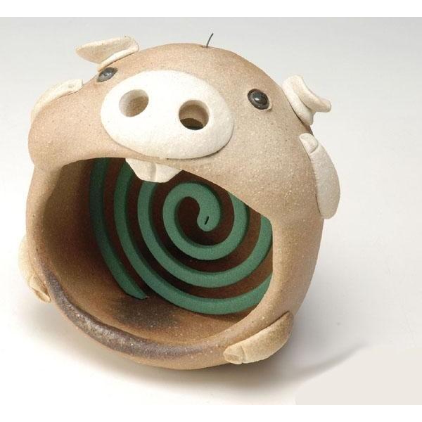信楽焼 室内装飾/蚊遣器  蚊取器 Pig 【信楽焼】 キッチン、日用品、文具-蚊取り、防虫、害虫駆除-虫よけ剤