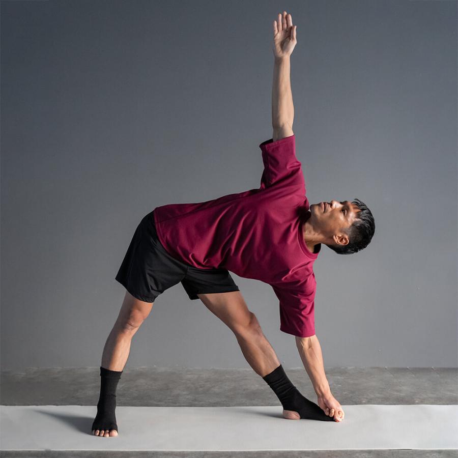 スリア ヨガウェア パンツ メンズ ピアーズショートパンツ su-p666 ヨギ suria 2024 オールシーズン 新作 ロゴ シンプル 無地 多機能 接触冷感 軽量 吸水速乾 シ | suria | 11