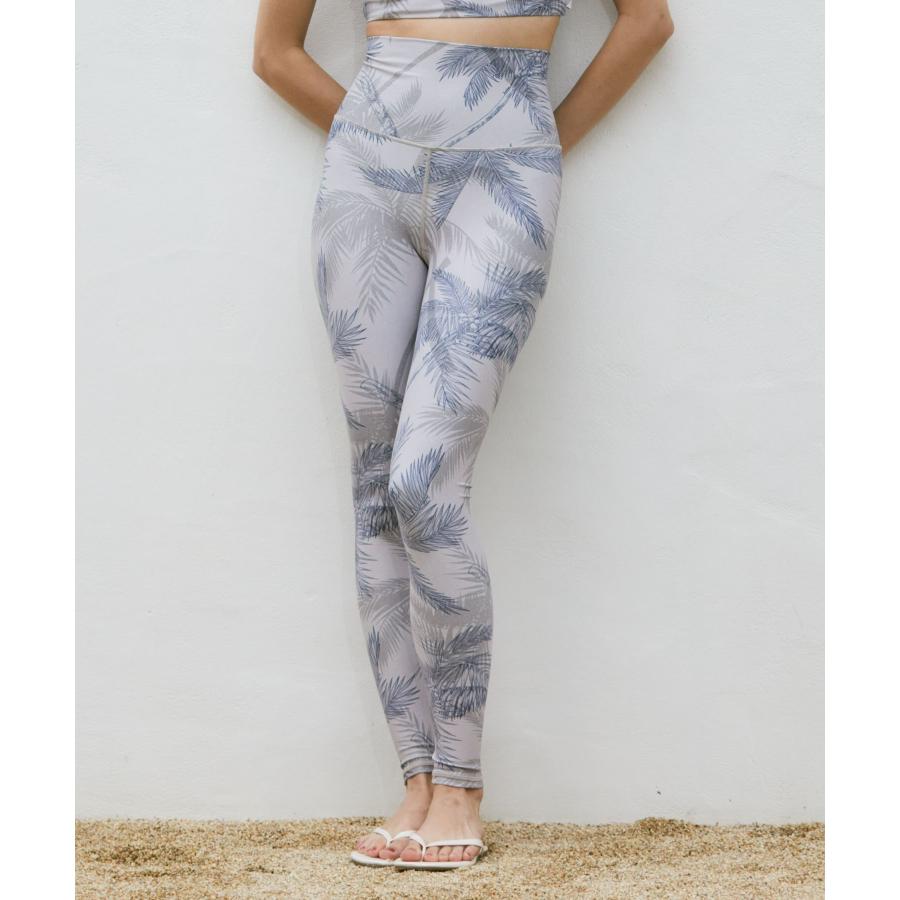 Julier ジュリエ ヨガウェア ボトムス レディース palm tree プリントスーパーハイレギンス B1962JUP030 ピラティスウェア 水着 海 プール ホットヨガ おしゃれ