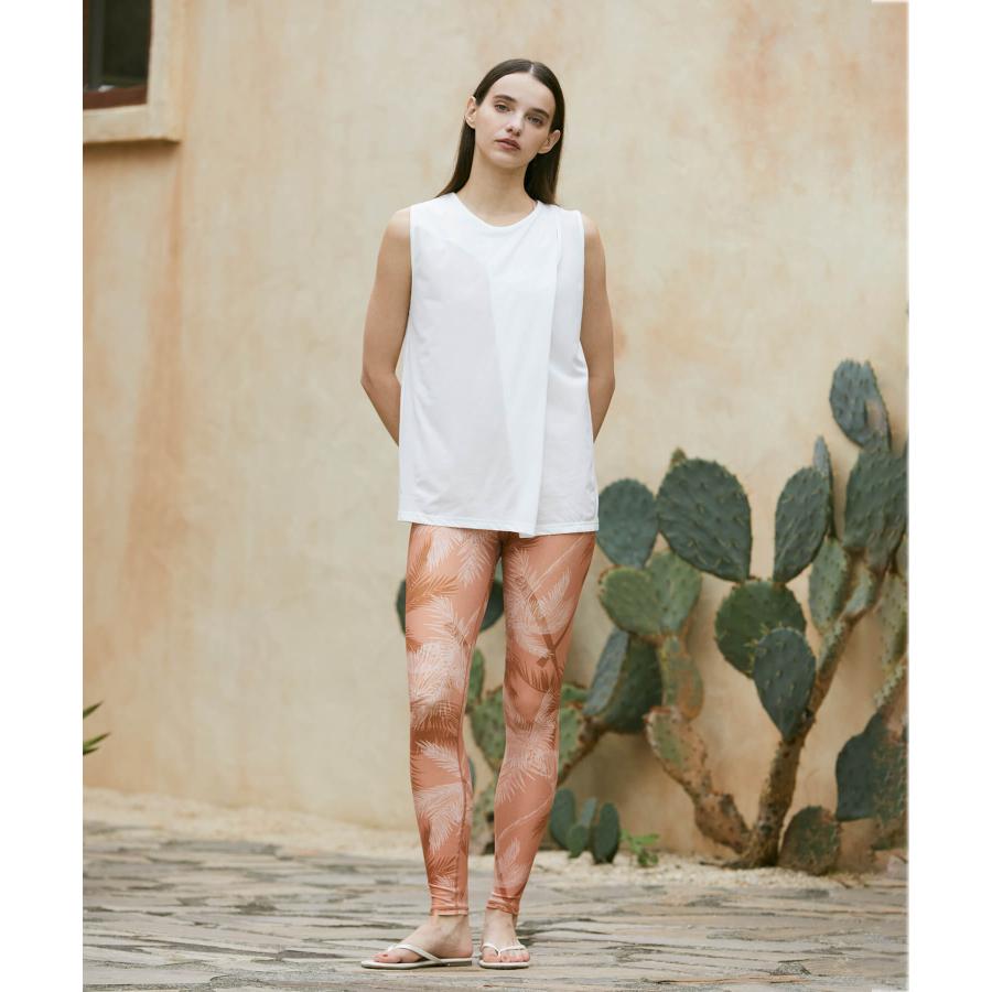 Julier ジュリエ ヨガウェア ボトムス レディース palm tree プリントスーパーハイレギンス B1962JUP030 ピラティスウェア 水着 海 プール ホットヨガ おしゃれ