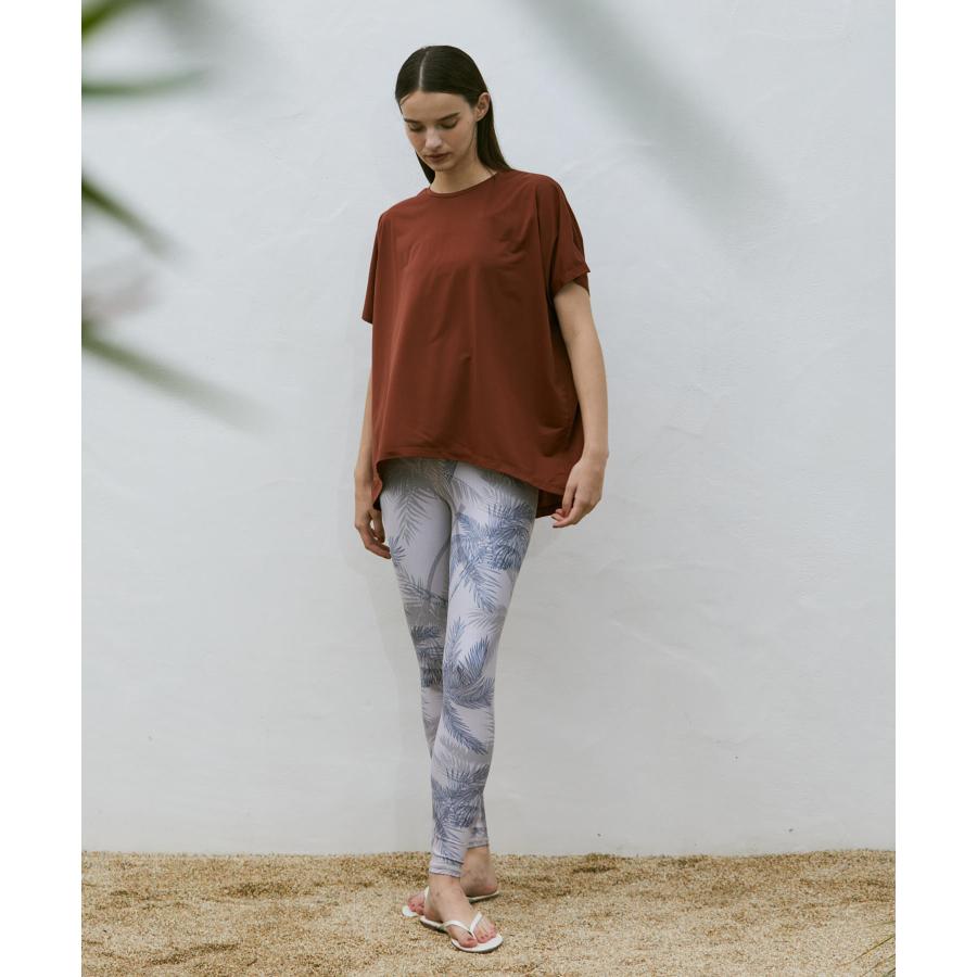 Julier ジュリエ ヨガウェア ボトムス レディース palm tree プリントスーパーハイレギンス B1962JUP030 ピラティスウェア 水着 海 プール ホットヨガ おしゃれ